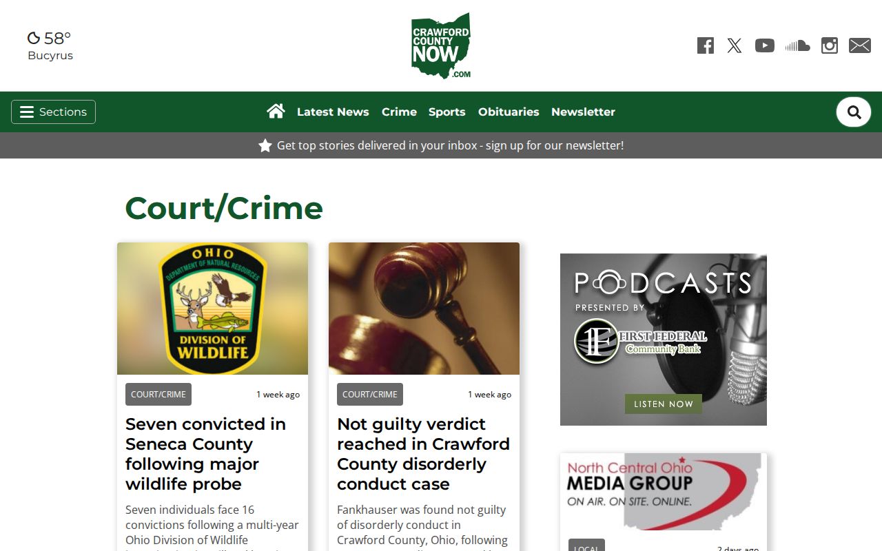 Wyandot County crime news record regional court coverage